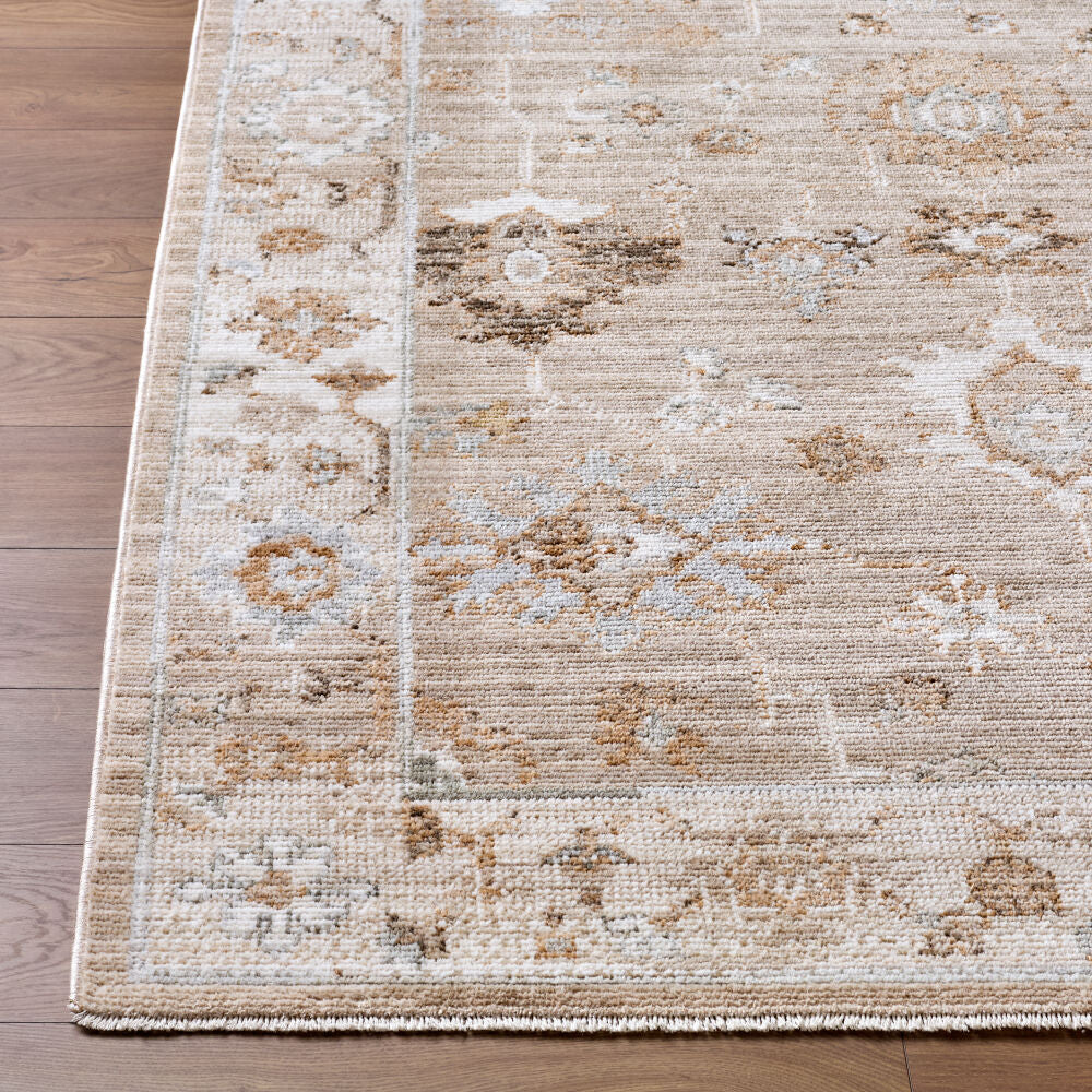 Pierre Loti Brown/Off-White Machine Woven Rug PPL-2300 - front