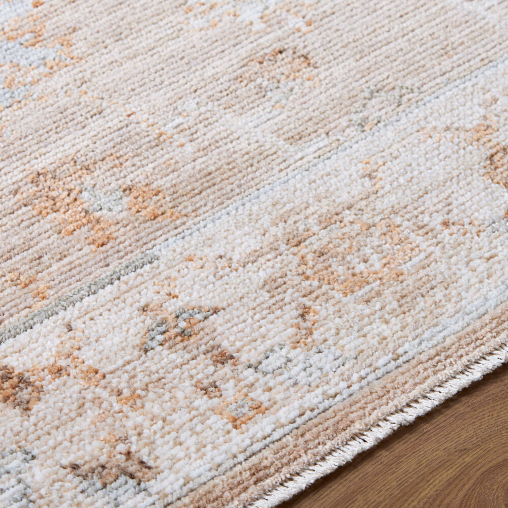 Pierre Loti Brown/Off-White Machine Woven Rug PPL-2300 - texture