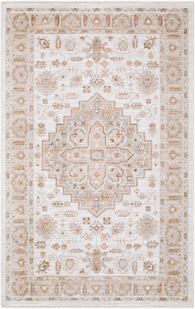 Pierre Loti Brown/Wheat Machine Woven Rug PPL-2303 - 5' x 7'9"