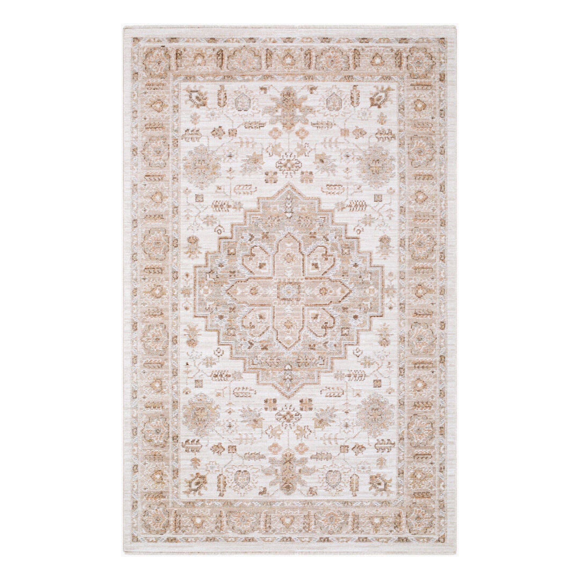 Pierre Loti Brown/Wheat Machine Woven Rug PPL-2303 - 5' x 7'9"