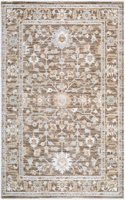 Pierre Loti Brown/Off-White Machine Woven Rug PPL-2304 - 5' x 7'9"