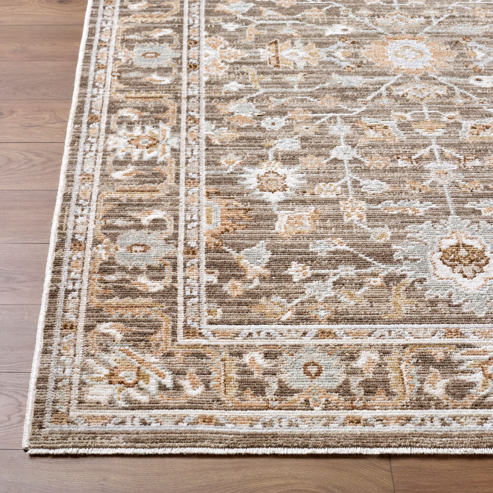 Pierre Loti Brown/Off-White Machine Woven Rug PPL-2304 - front