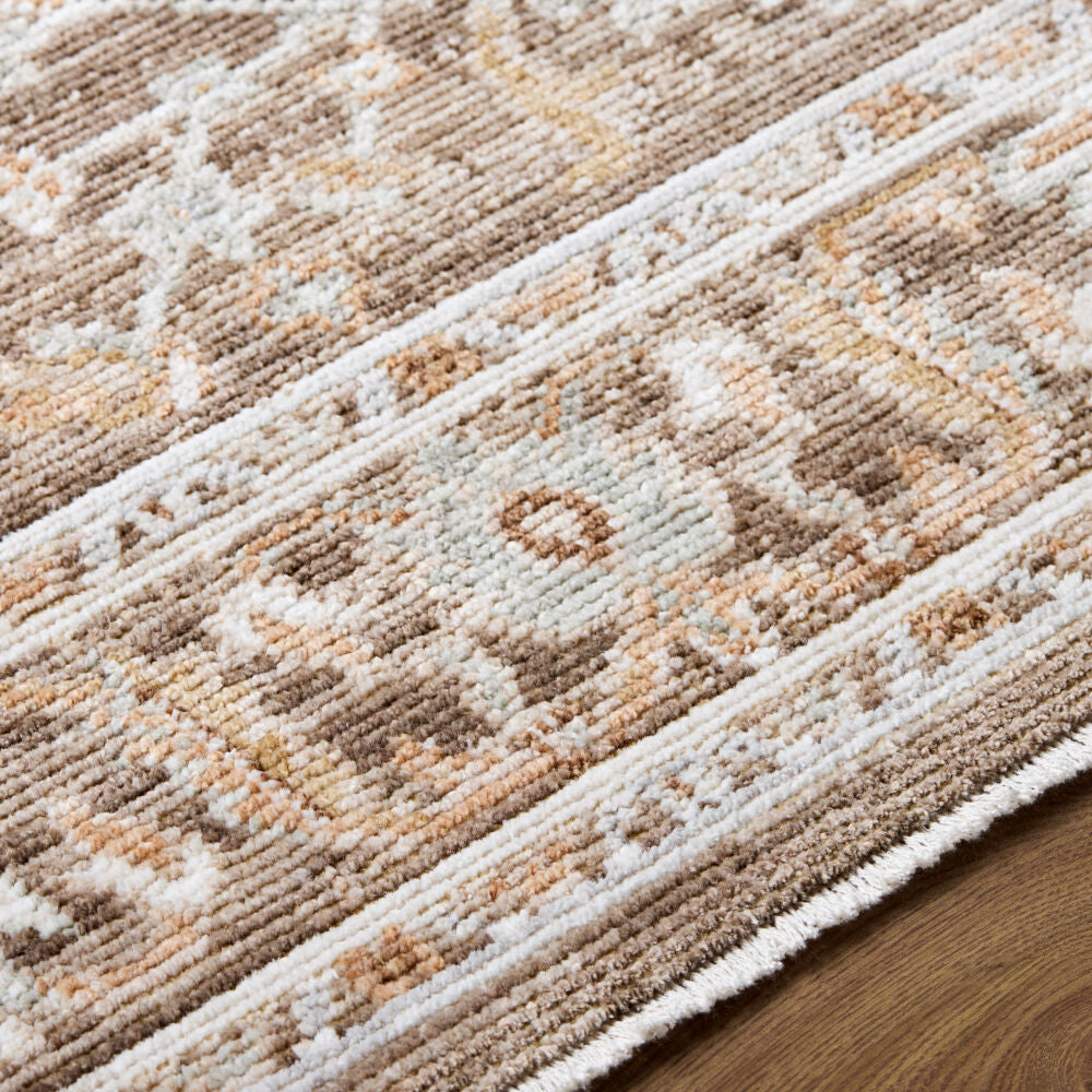 Pierre Loti Brown/Off-White Machine Woven Rug PPL-2304 - texture