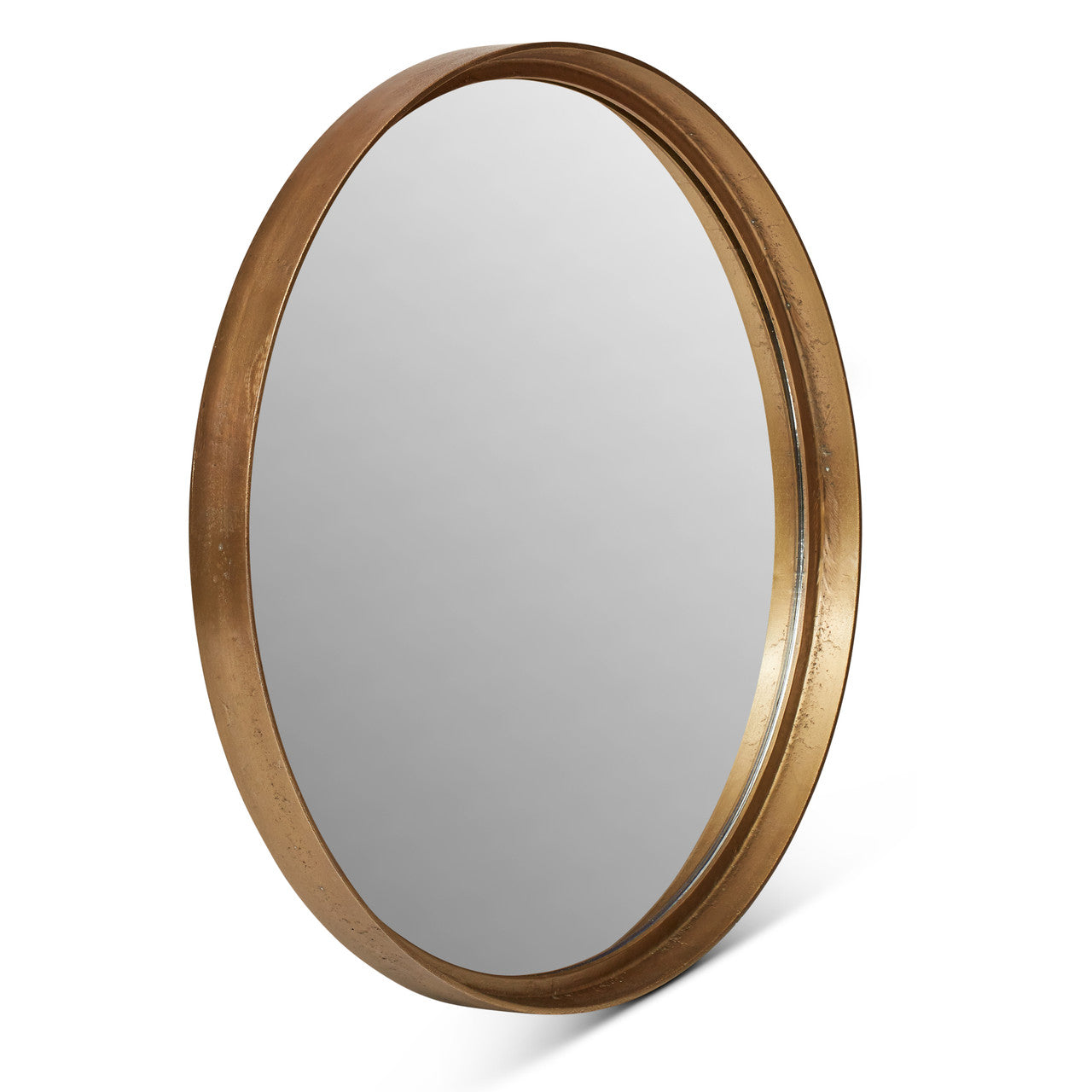 Elements - Samar Round Mirror - 39"Dia. - Antique Brass