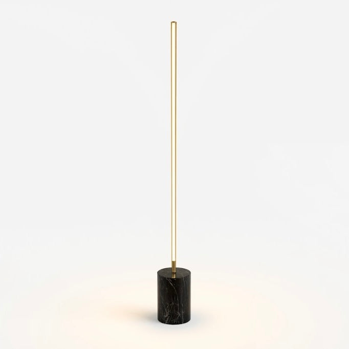 Prism LED Floor Lamp | Brassed Gold and Faux Marble Base