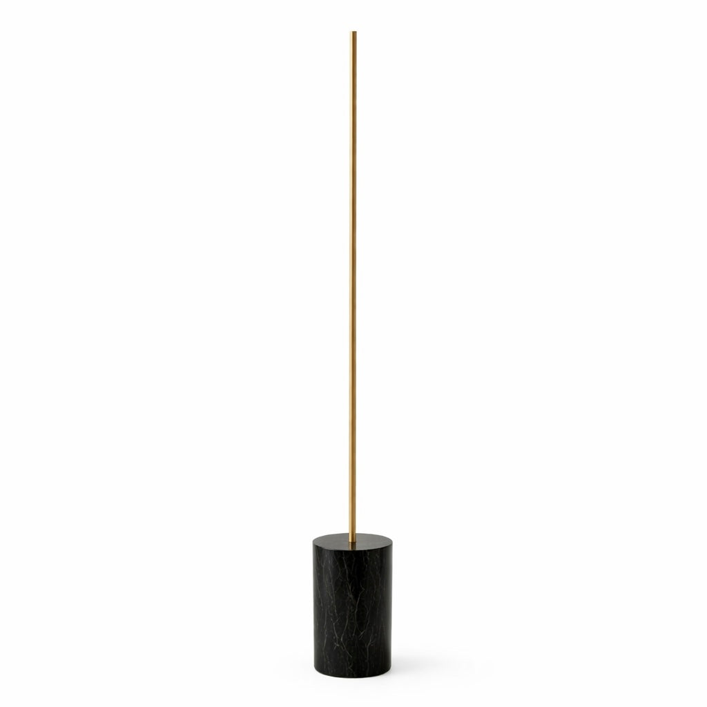 Prism LED Floor Lamp | Brassed Gold and Faux Marble Base