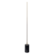 Prism Brassed Gold LED Floor Lamp with On/Off Switch Faux Marble Base