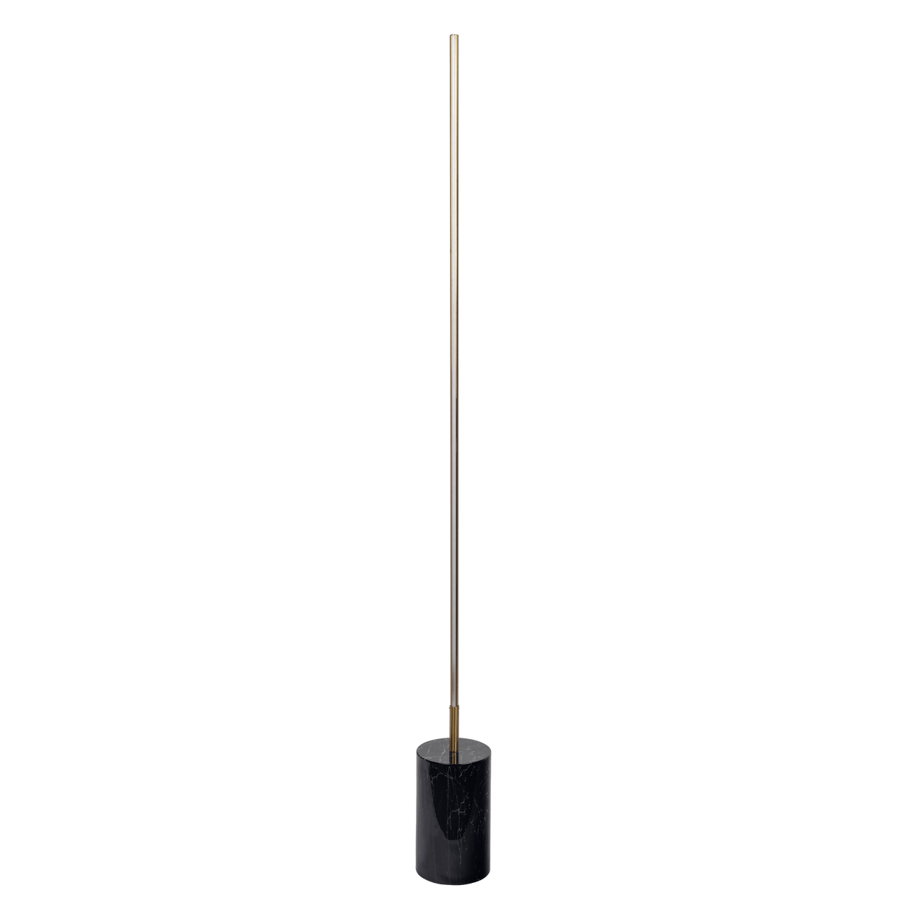 Prism Brassed Gold LED Floor Lamp with On/Off Switch Faux Marble Base