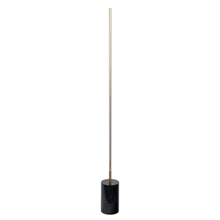 Prism Brassed Gold LED Floor Lamp with On/Off Switch Faux Marble Base - 6"