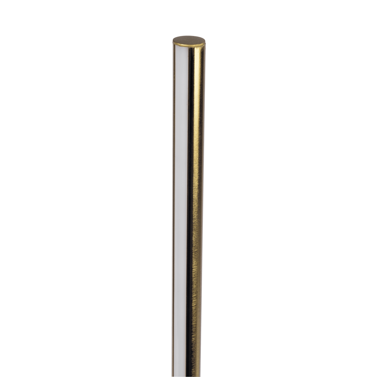 Prism Brassed Gold LED Floor Lamp with On/Off Switch Faux Marble Base