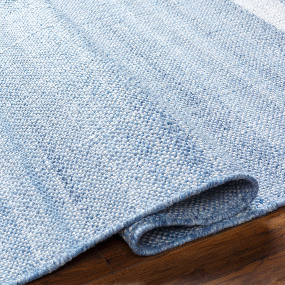 Primrose Denim/Off-White Handmade Rug PRM-2302 - fold