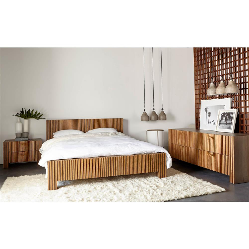 Danica Reclaimed Wood + White Lacquer Side Table - 17"