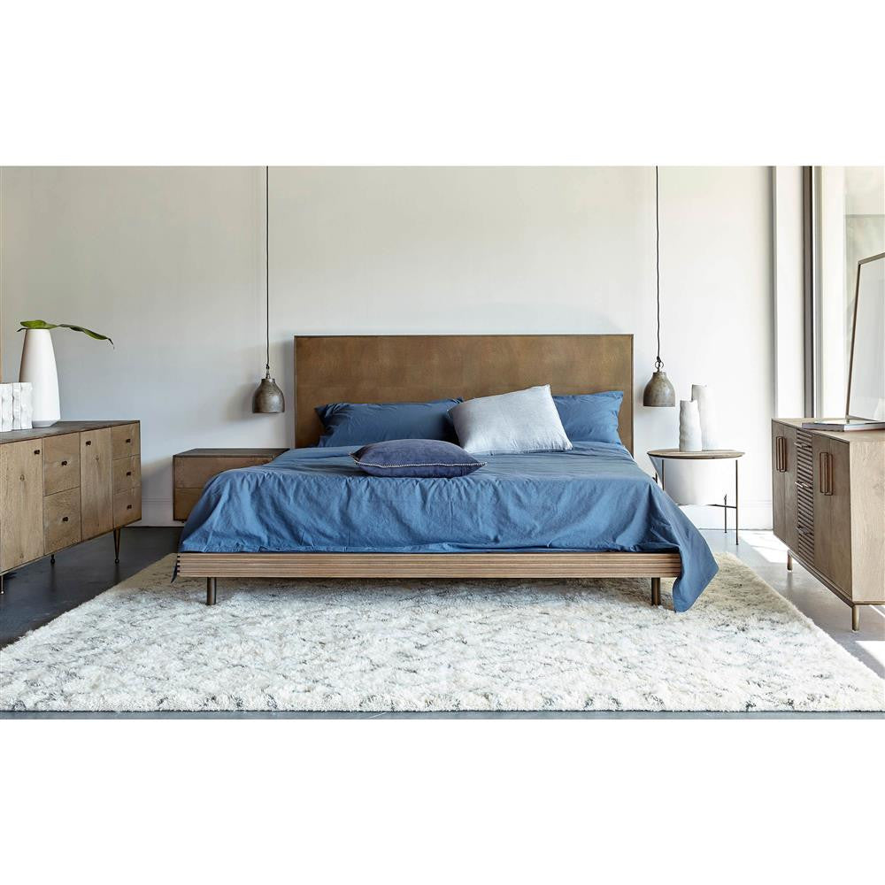 Danica Reclaimed Wood + White Lacquer Side Table - 17"