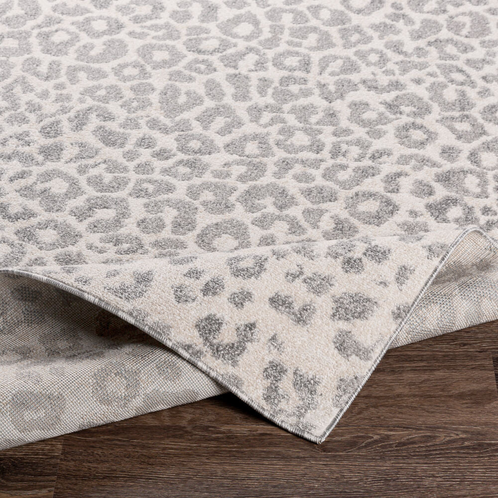 Positano Charcoal/White Machine Woven Rug - fold