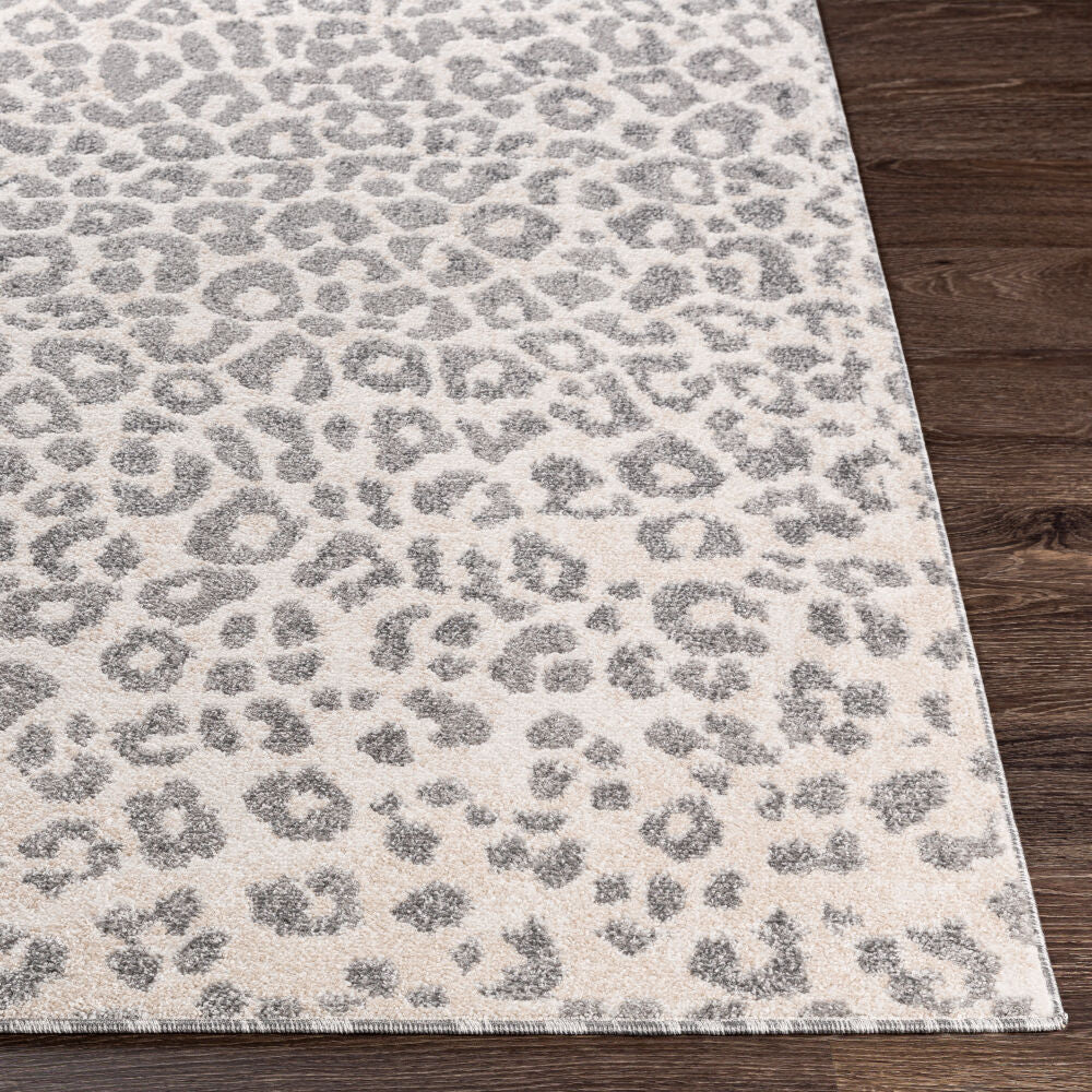 Positano Charcoal/White Machine Woven Rug - front
