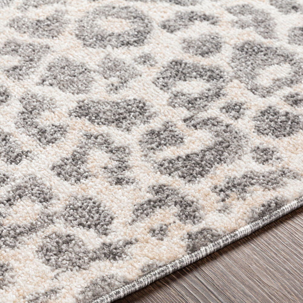 Positano Charcoal/White Machine Woven Rug - texture