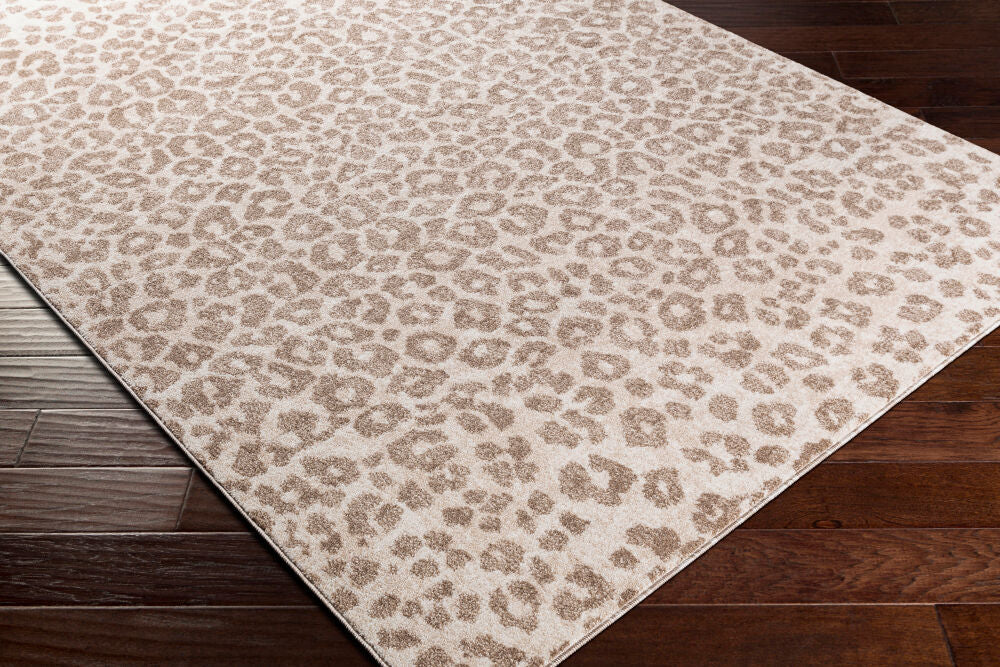 Positano Dark Brown/Off-White Machine Woven Rug - corner