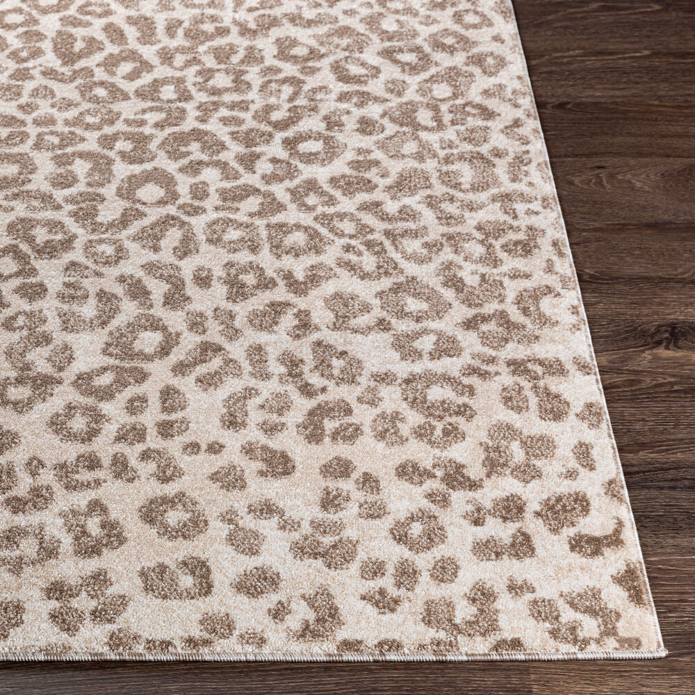 Positano Dark Brown/Off-White Machine Woven Rug - front