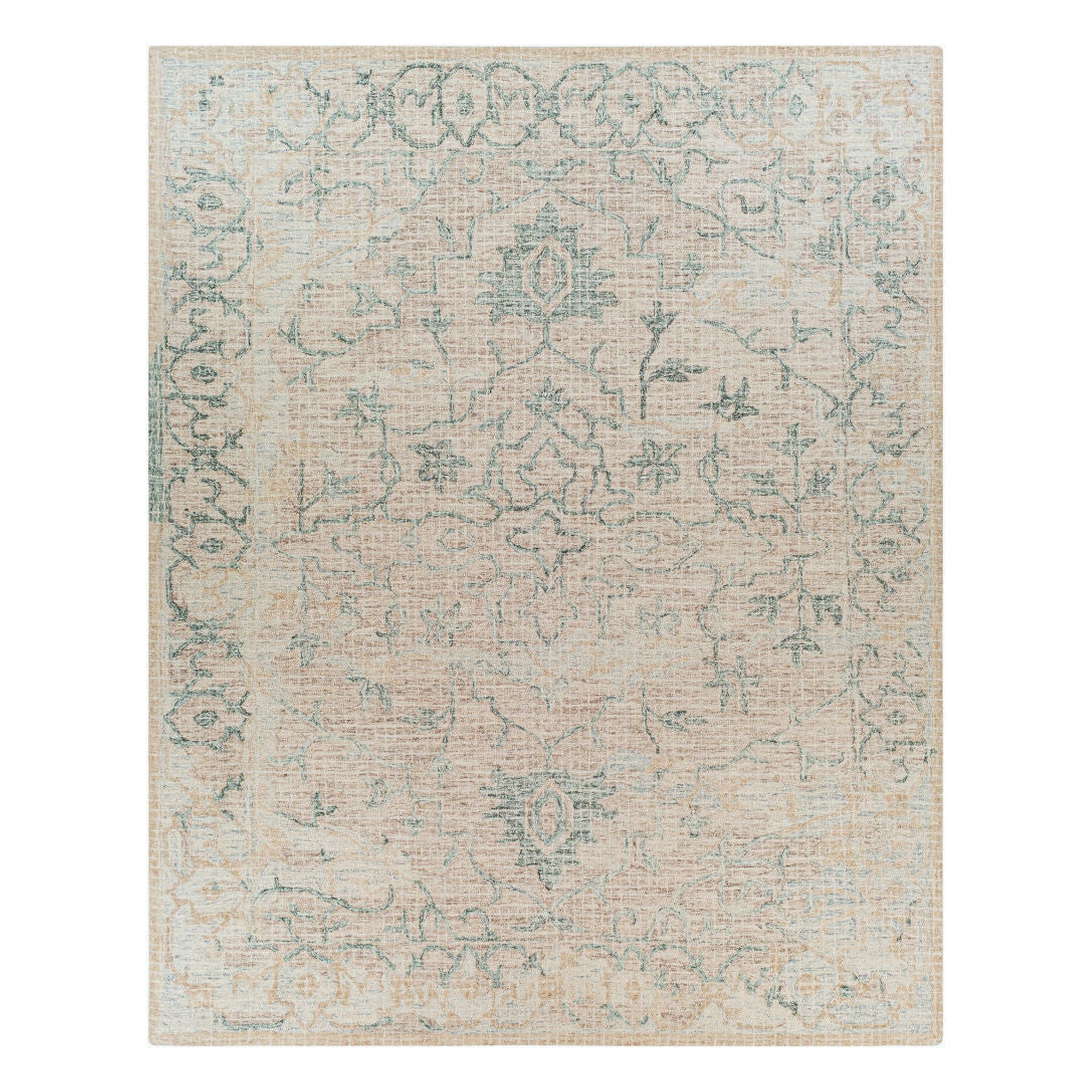 Piastrella Beige/Taupe Handmade Rug - 2' x 3'