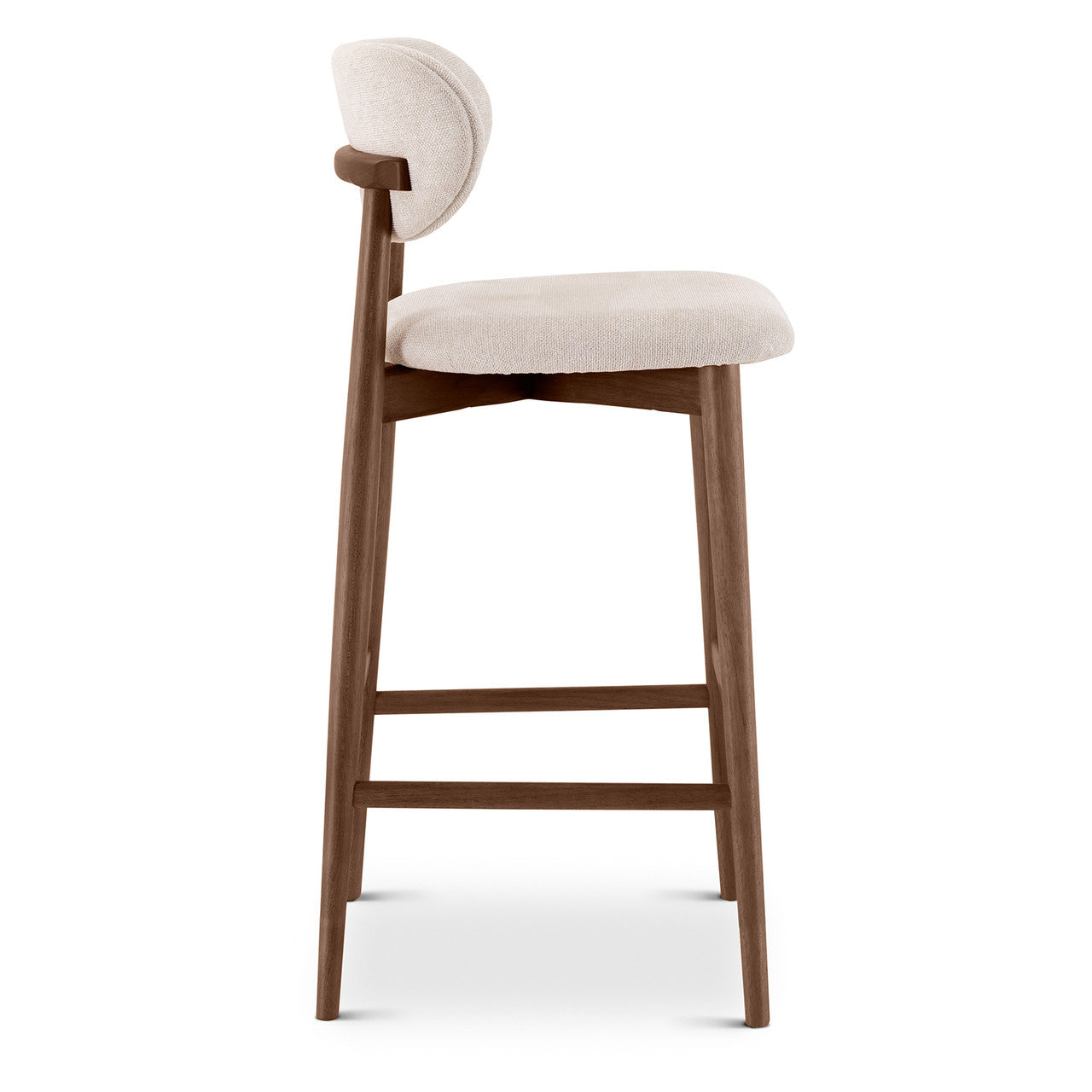 Lucia Bar Stool - Harvest Natural Seat - Nogal Frame