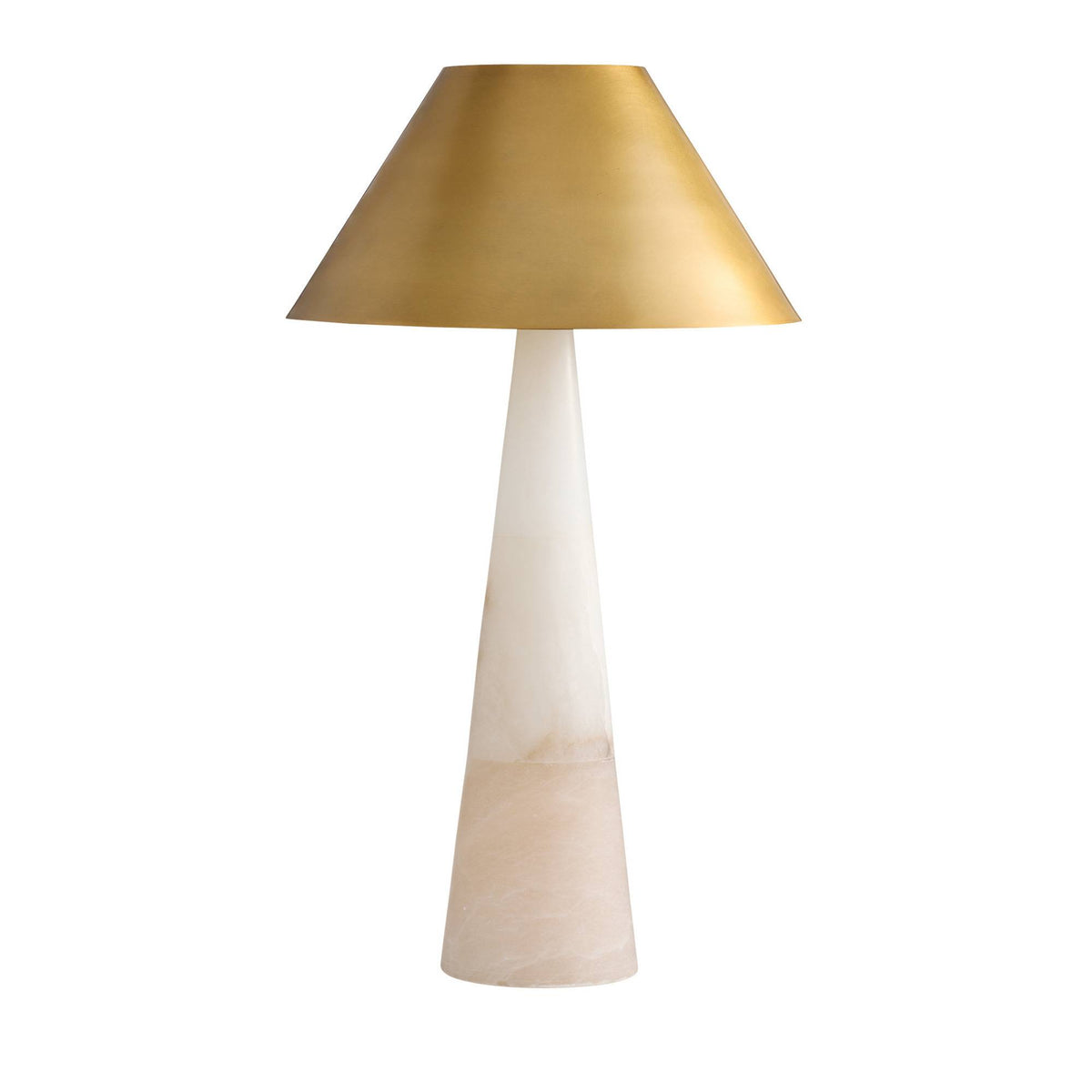Alternate full view of the Chanell alabaster table lamp