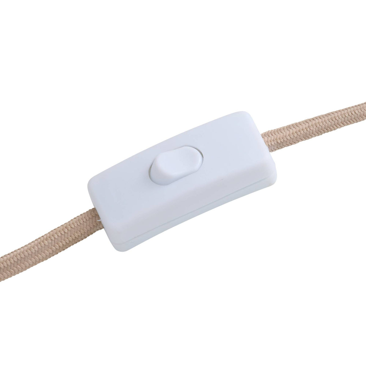 Chanell lamp inline rocker switch and taupe fabric cord