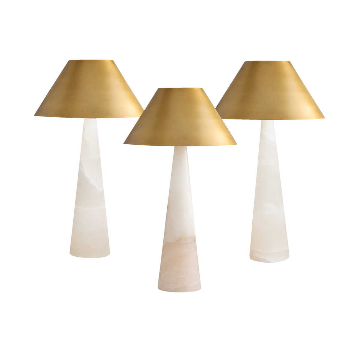 Natural alabaster variation between Chanell lamps; lamps sold individually