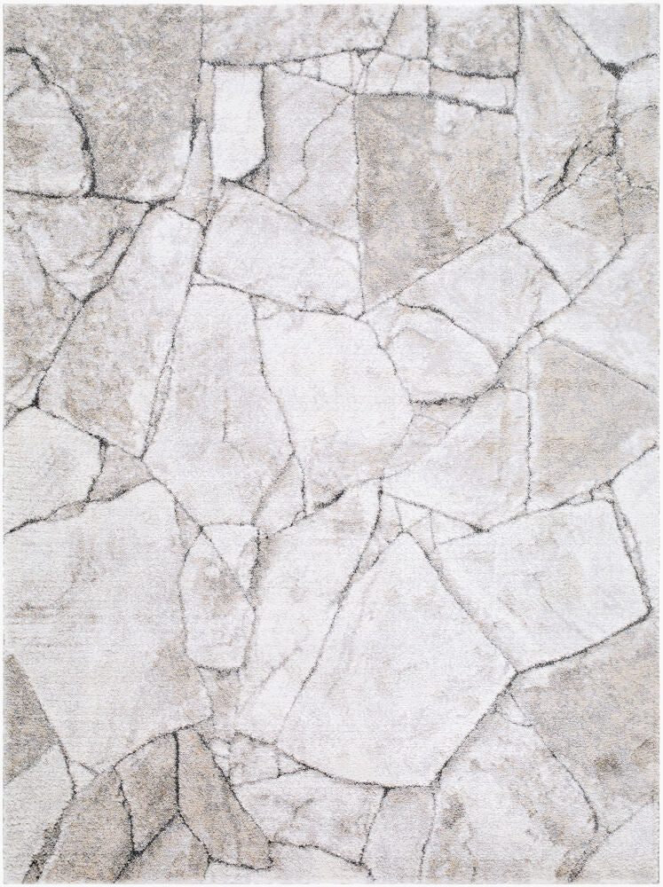 Portofino Black/Taupe Machine Woven Rug PTF-2327 - 5'3" x 7'