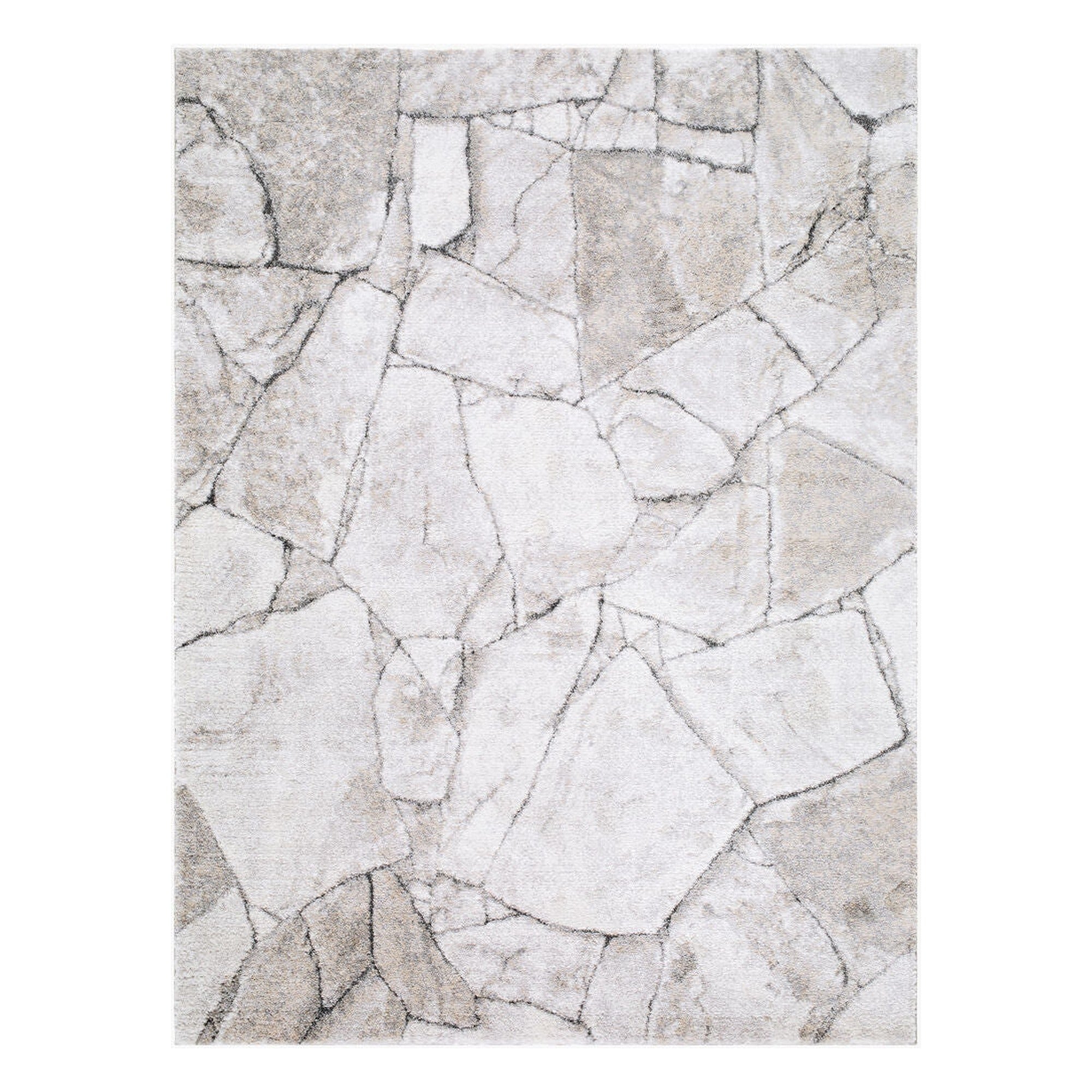 Portofino Black/Taupe Machine Woven Rug PTF-2327 - 5'3" x 7'