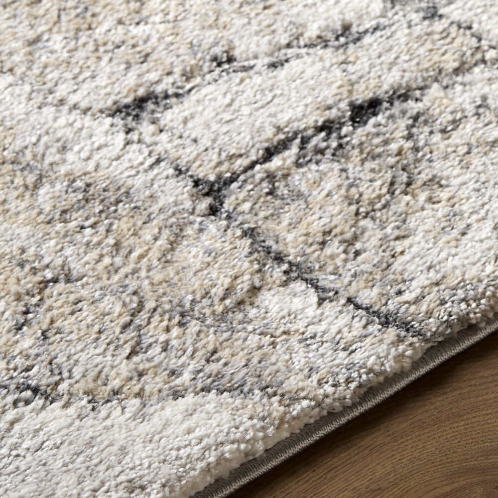 Portofino Black/Taupe Machine Woven Rug PTF-2327 - texture