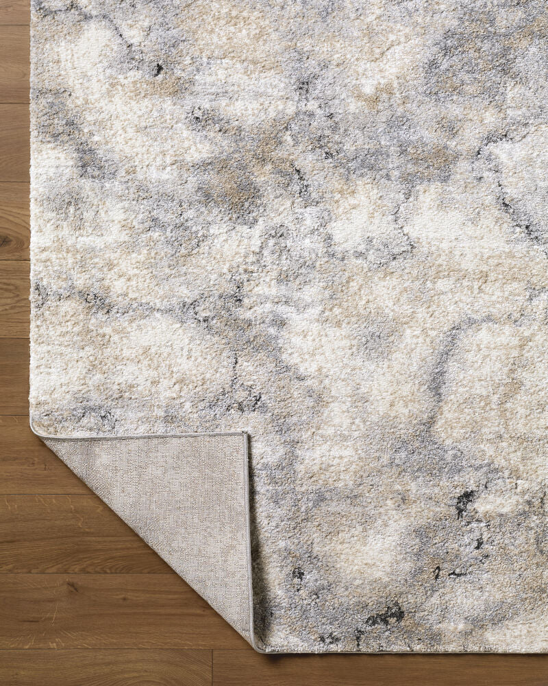 Portofino Black/Taupe Machine Woven Rug PTF-2328 - fold