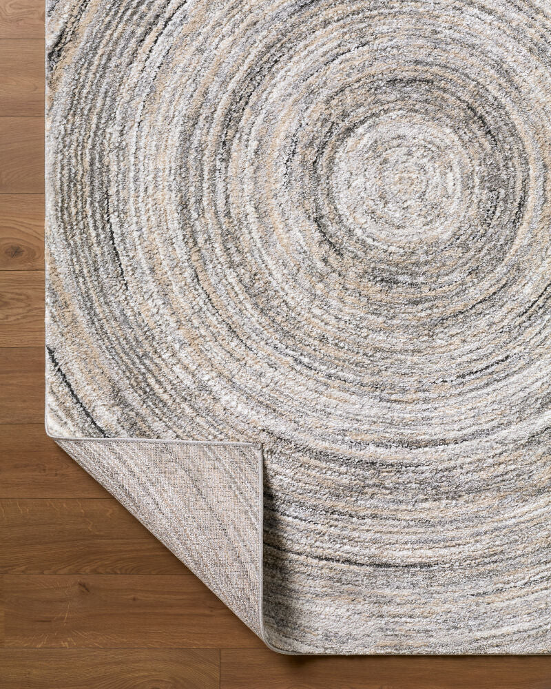 Portofino Black/Taupe Machine Woven Rug PTF-2329 - fold