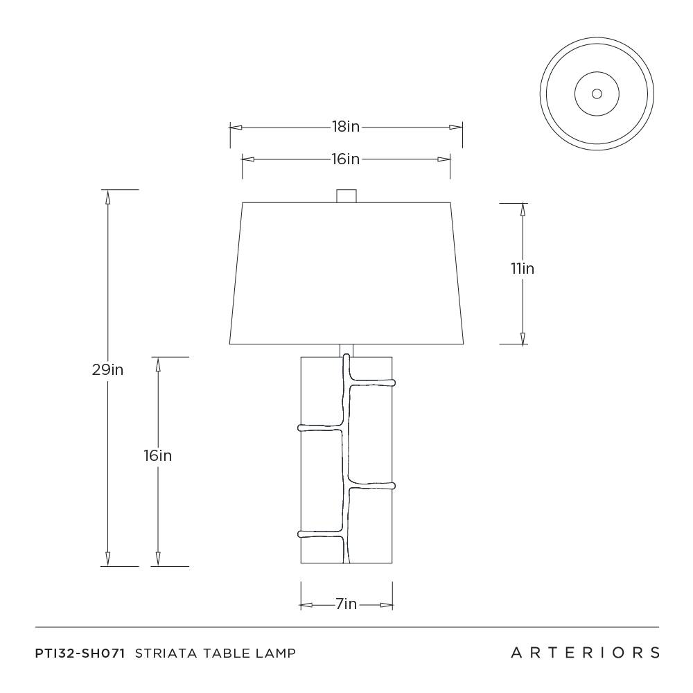 Striata Table Lamp by Arteriors - view 10