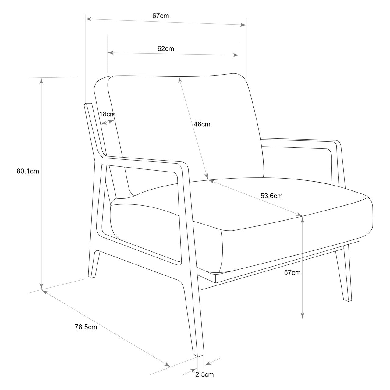 Metro - Carmelo Upholstered Accent Chair - Oak/Cream Upholstery