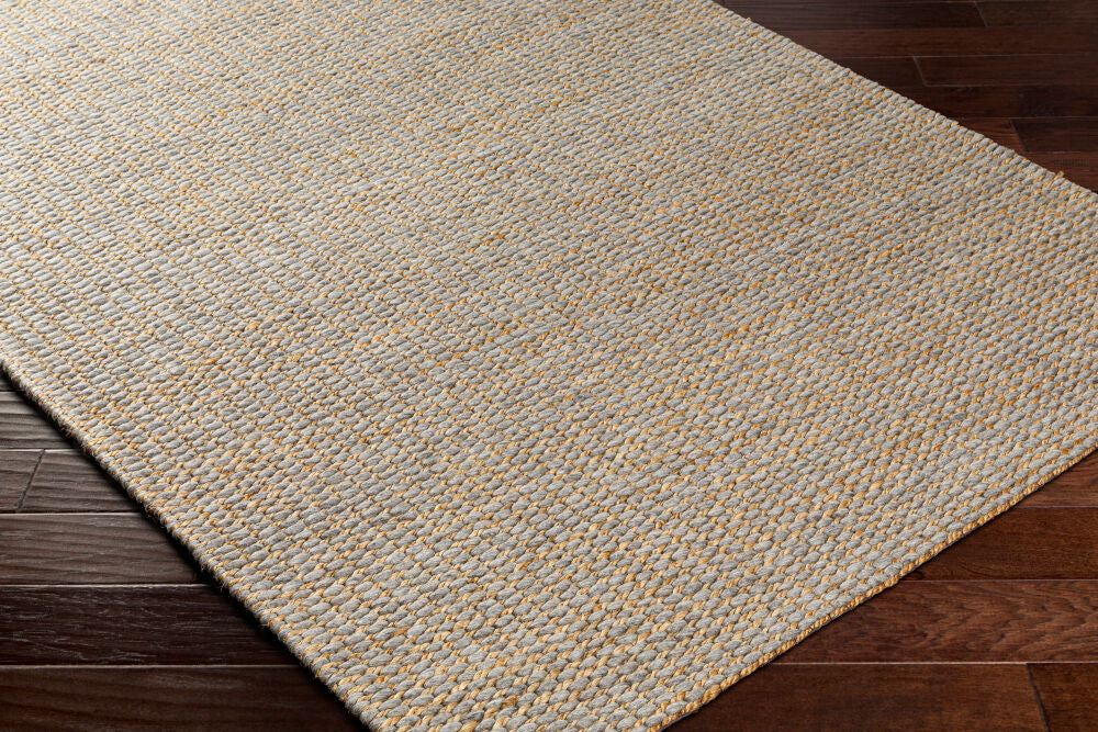 Priya Beige/Gray Handmade Rug - corner