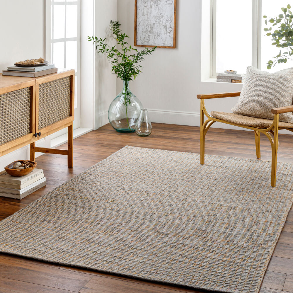 Priya Beige/Gray Handmade Rug - roomscene