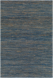 Priya Beige/Dark Blue Handmade Rug - 27" x 45"