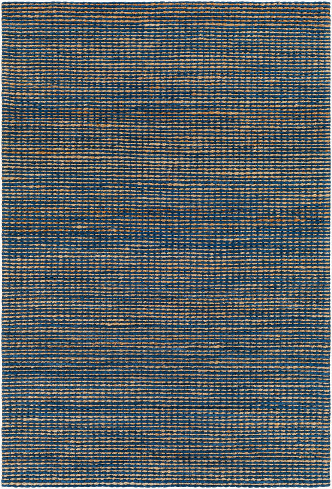 Priya Beige/Dark Blue Handmade Rug - 27" x 45"