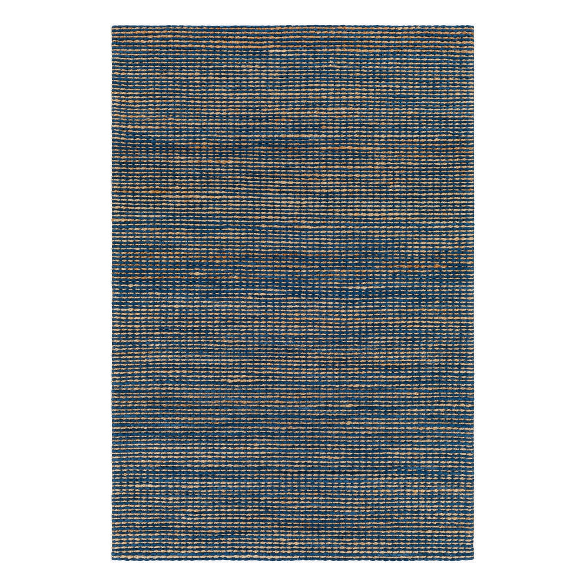 Priya Beige/Dark Blue Handmade Rug - 27" x 45"