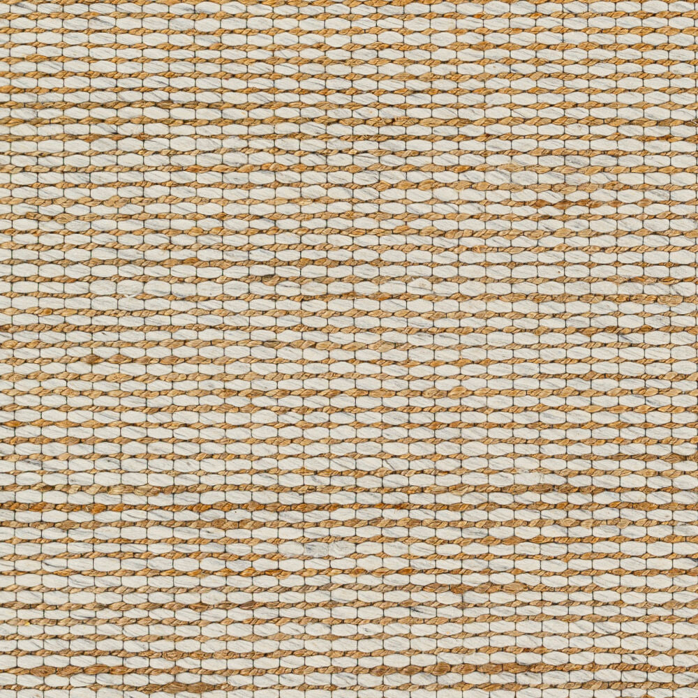 Priya Off-White/Tan Handmade Rug - swatch