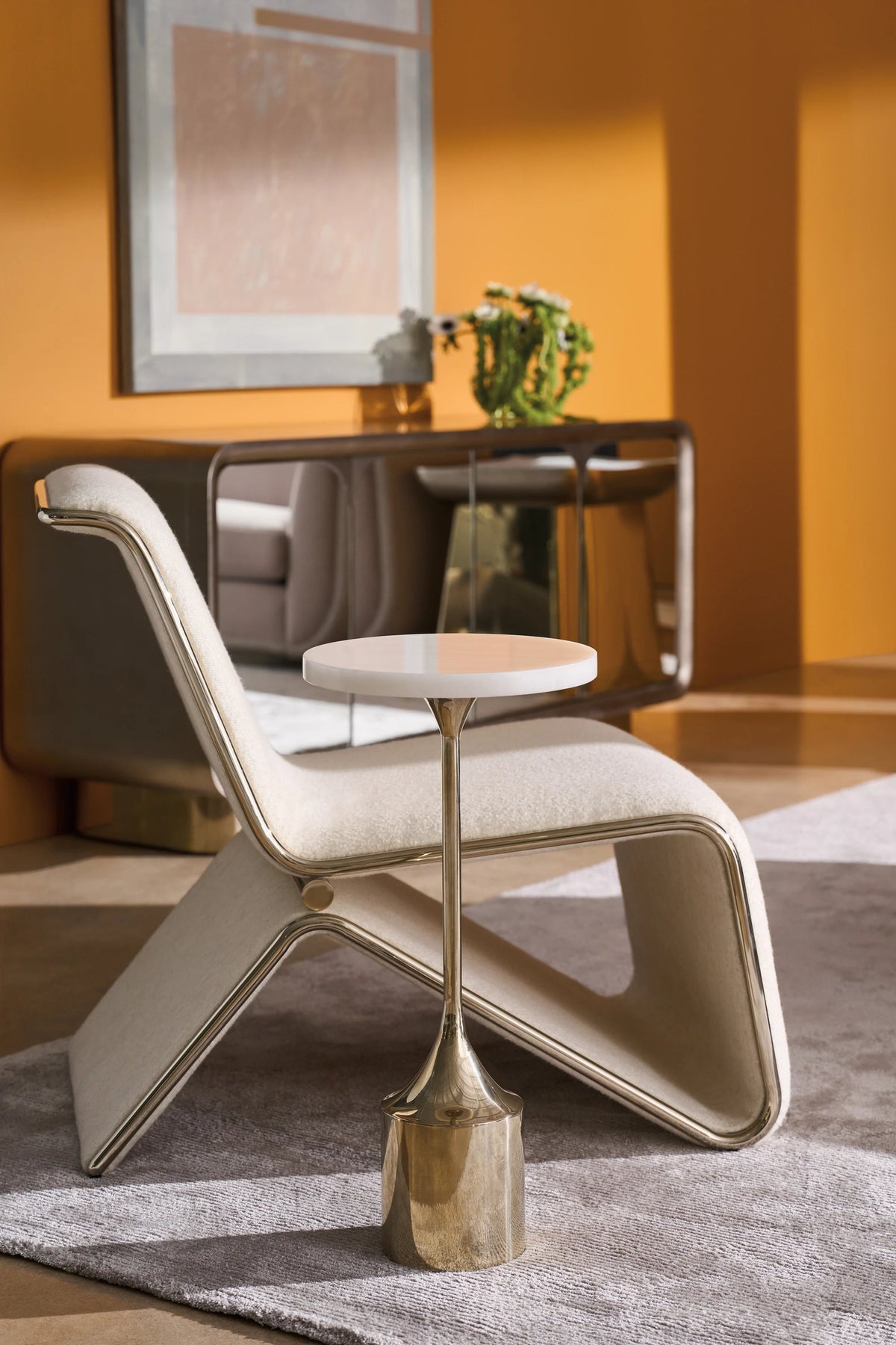 Beta Whisper of Gold End Table 12" by Caracole - view 3
