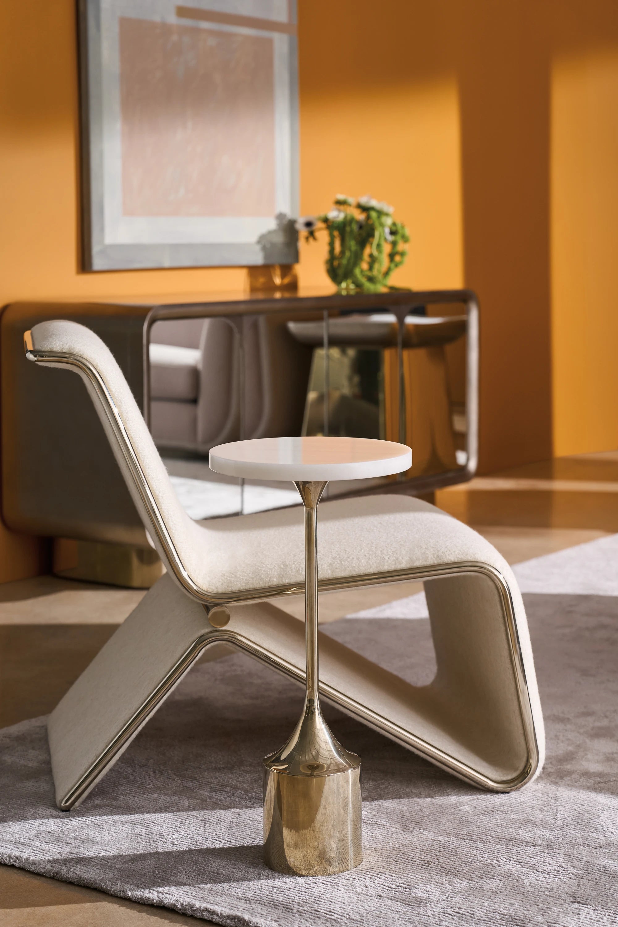 Beta Whisper of Gold End Table 12" by Caracole - view 3