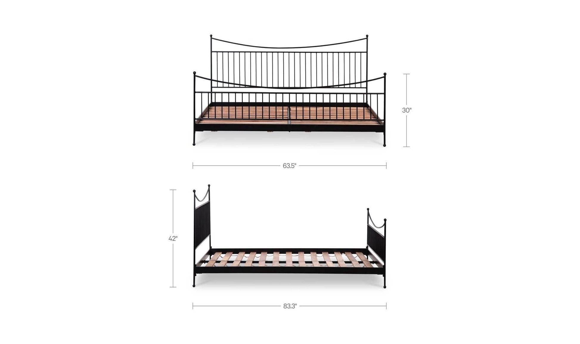 Monet Queen Bed Black by Moe's Home Collection - view 17