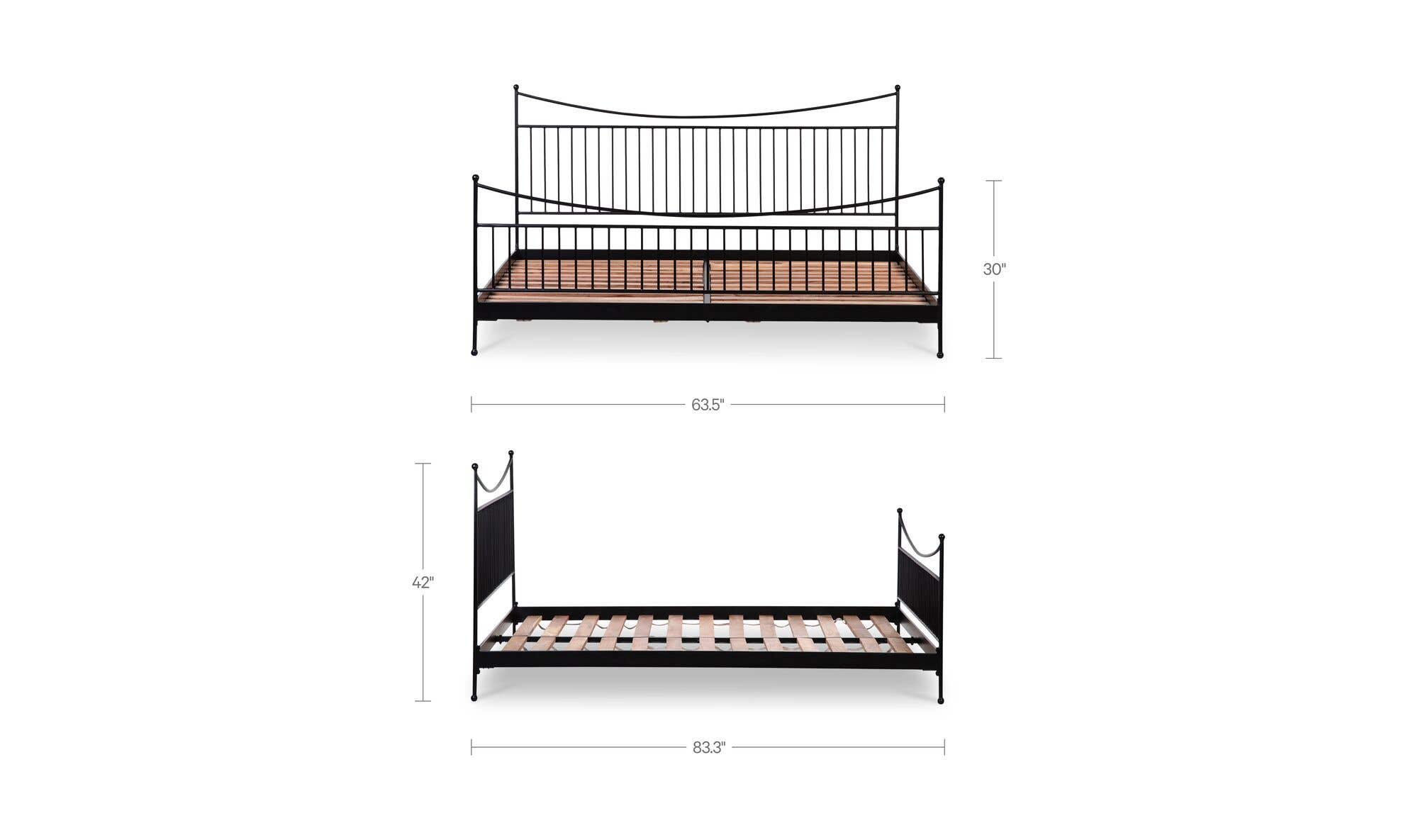 Monet Queen Bed Black by Moe's Home Collection - view 17