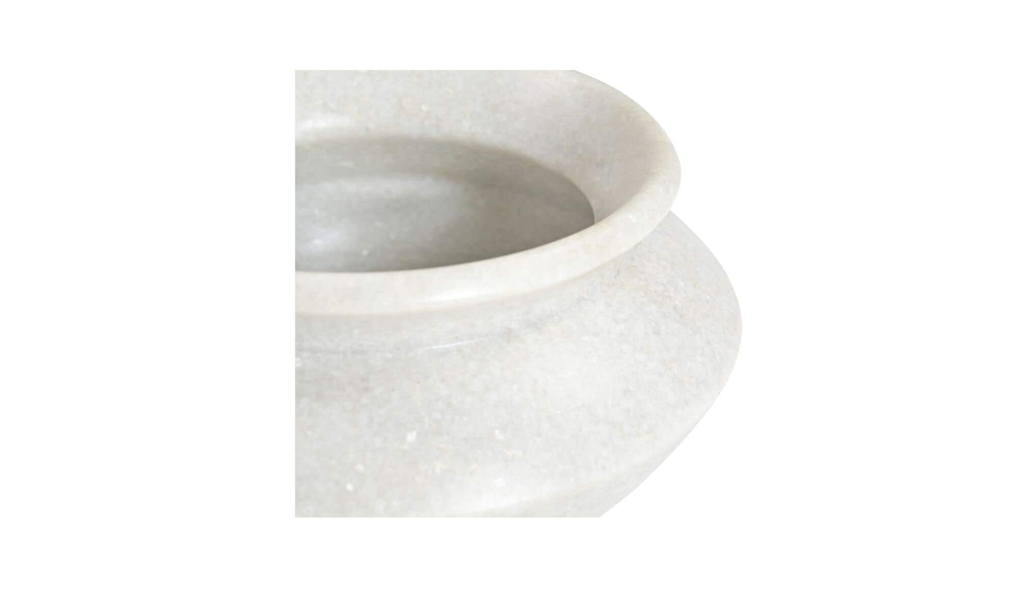 Romano Vessel White Marble by Moe's Home Collection - view 5