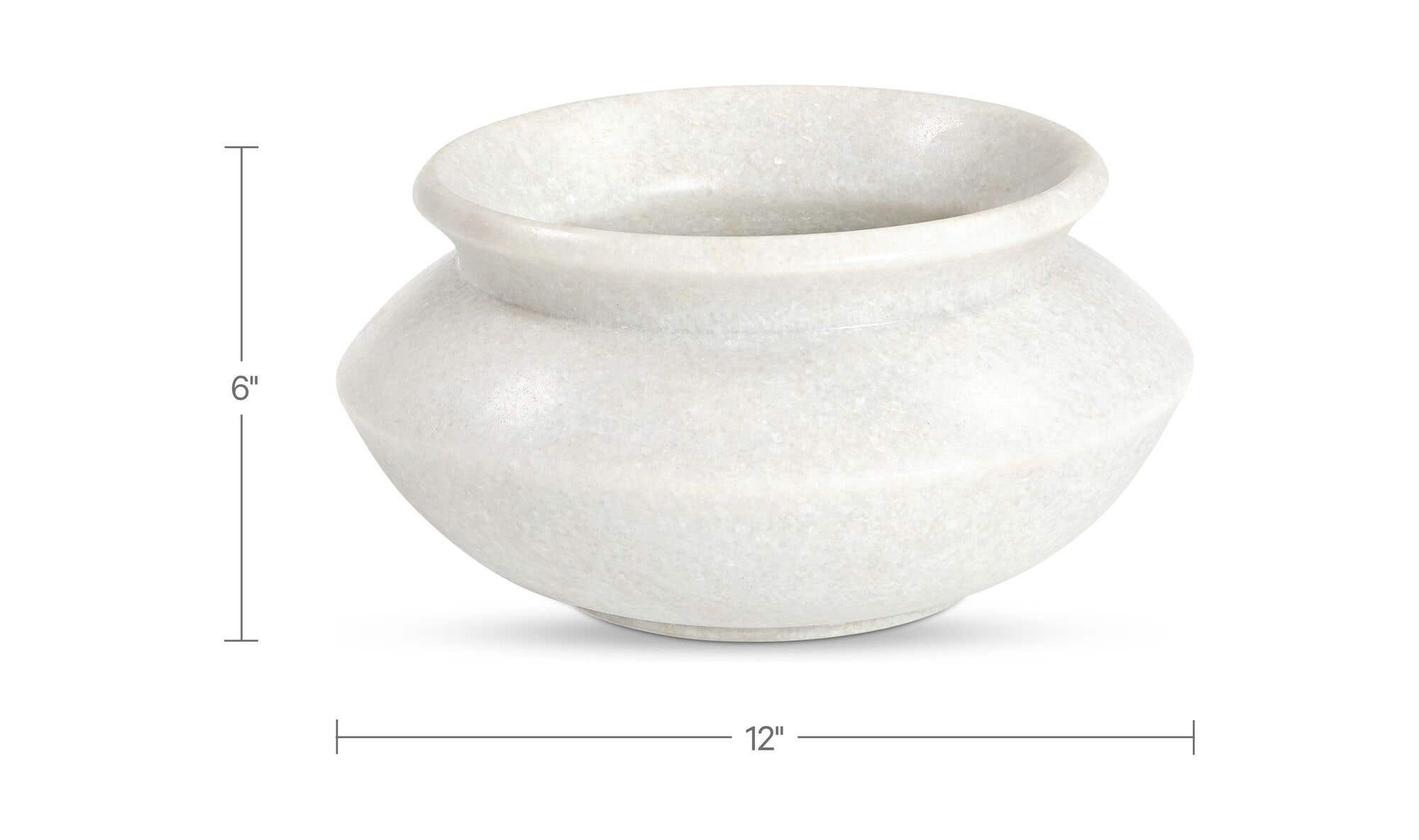 Romano Vessel White Marble by Moe's Home Collection - view 6