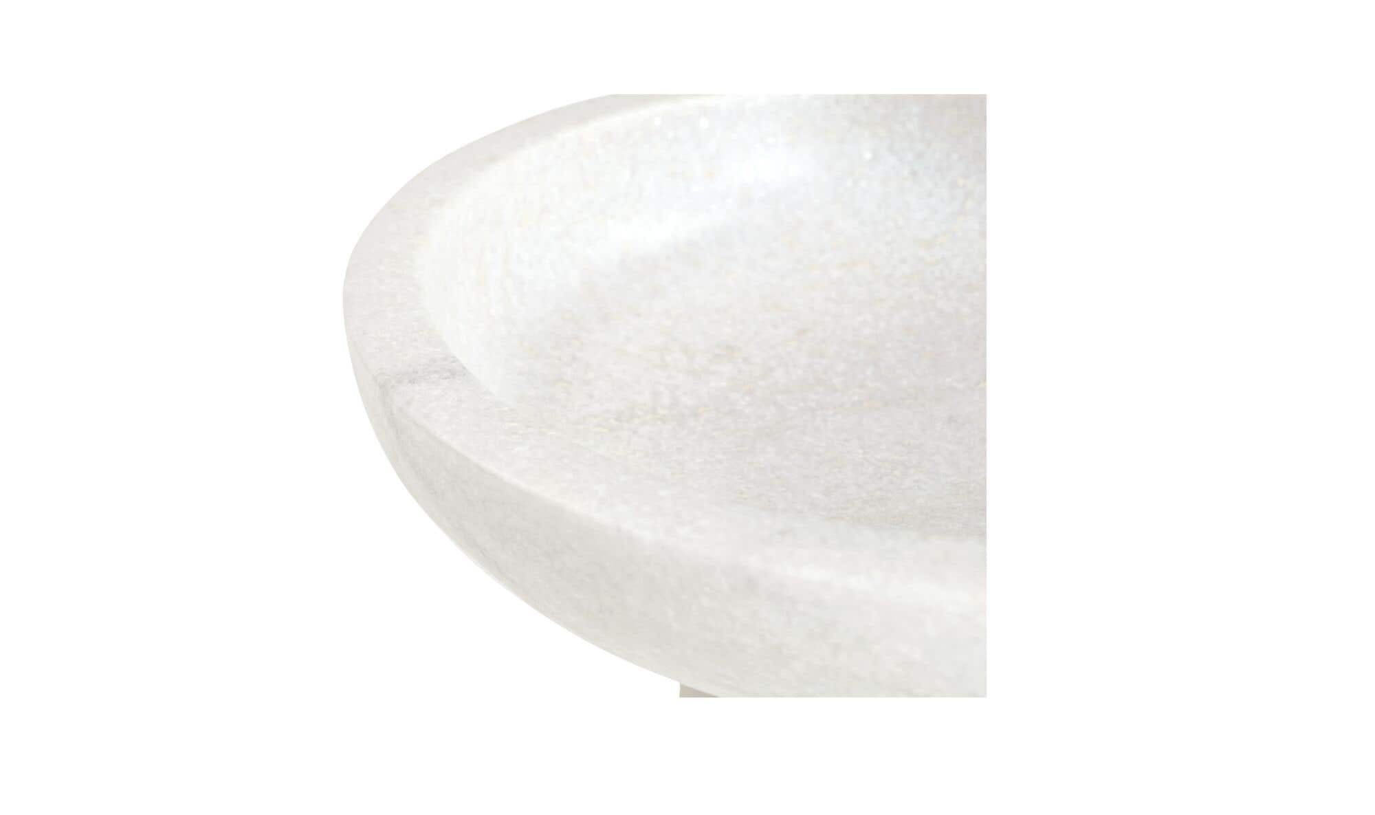Palermo Pedestal Bowl White Marble by Moe's Home Collection - view 5
