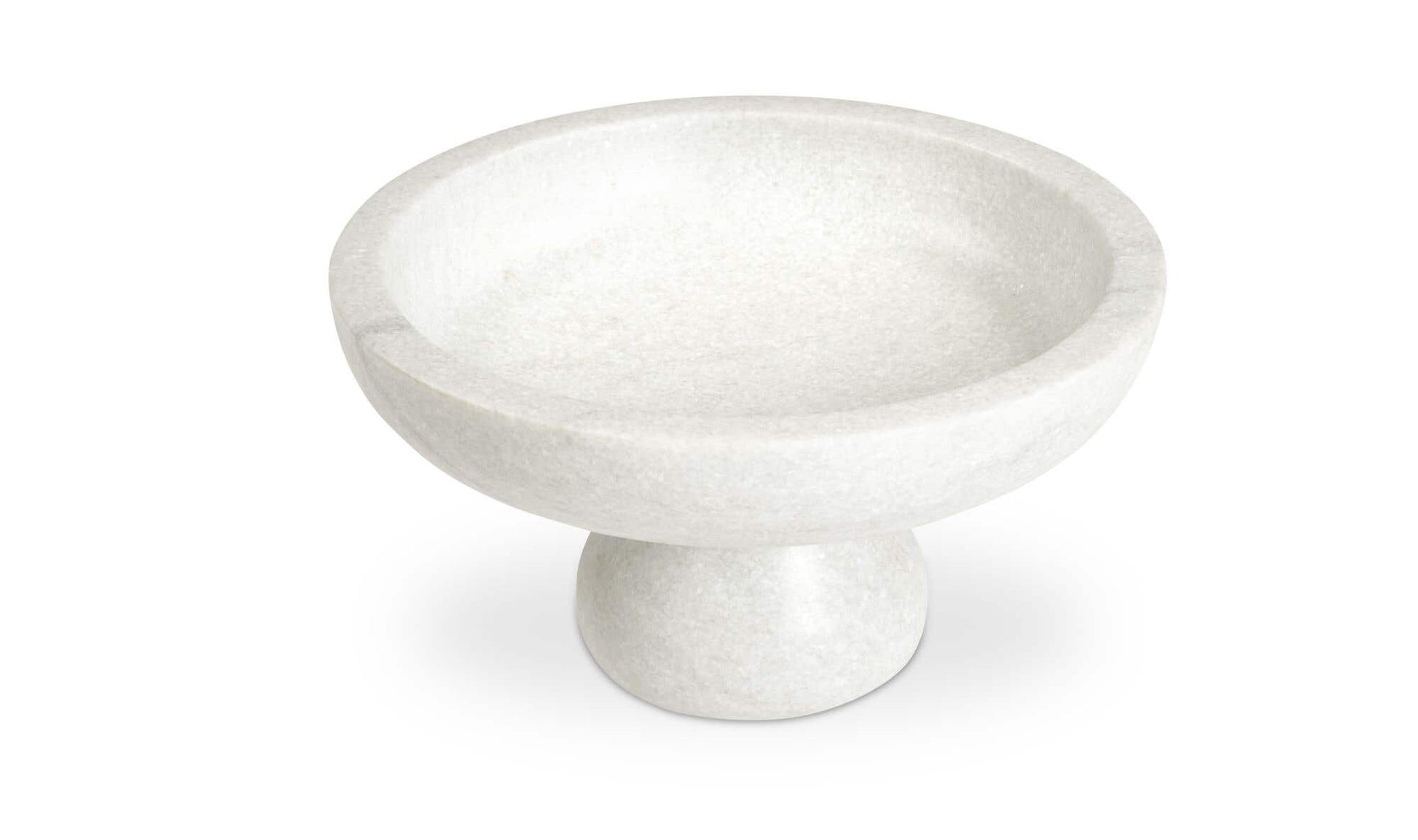 Palermo Pedestal Bowl White Marble by Moe's Home Collection - view 4