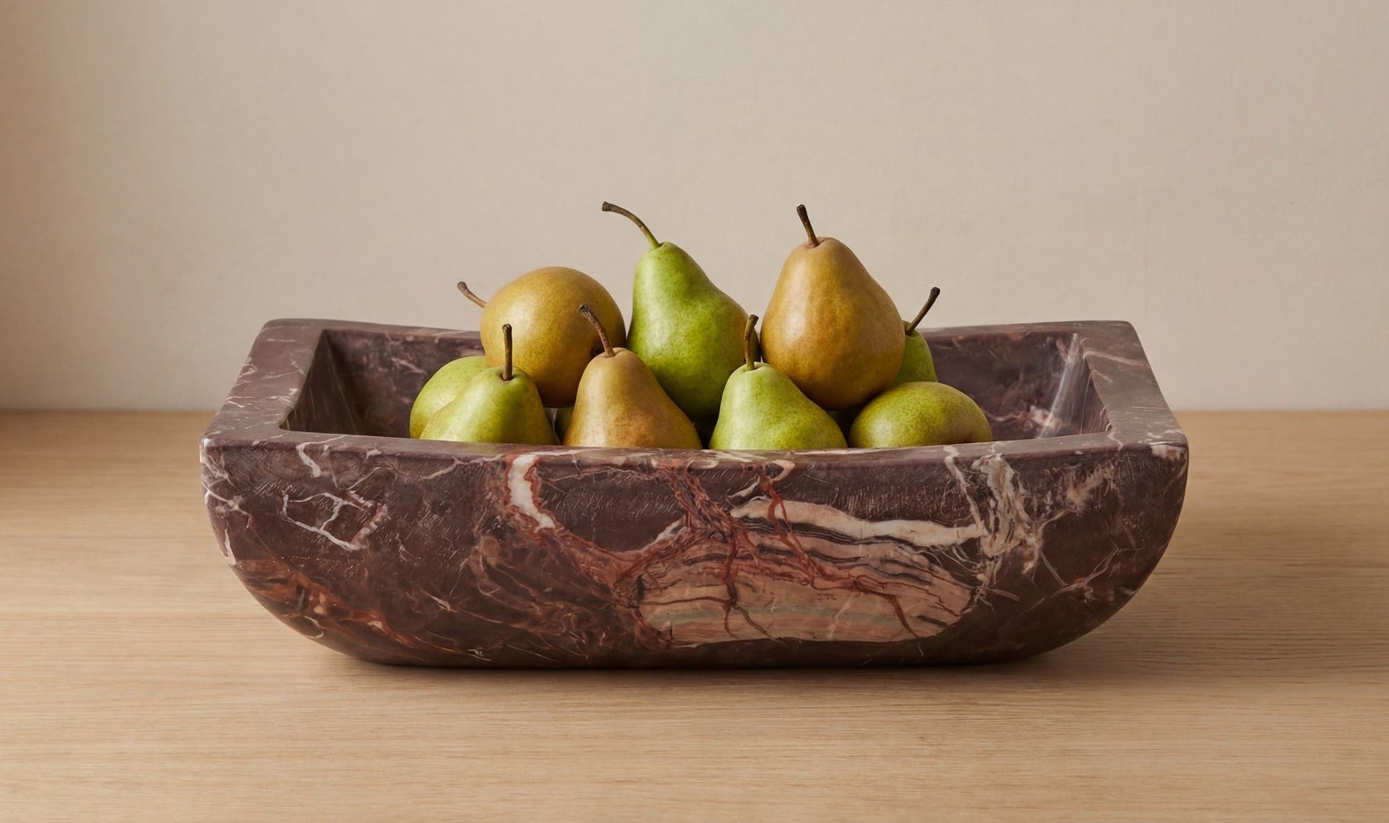 Piero Basin Deep Red Marble by Moe's Home Collection - view 7