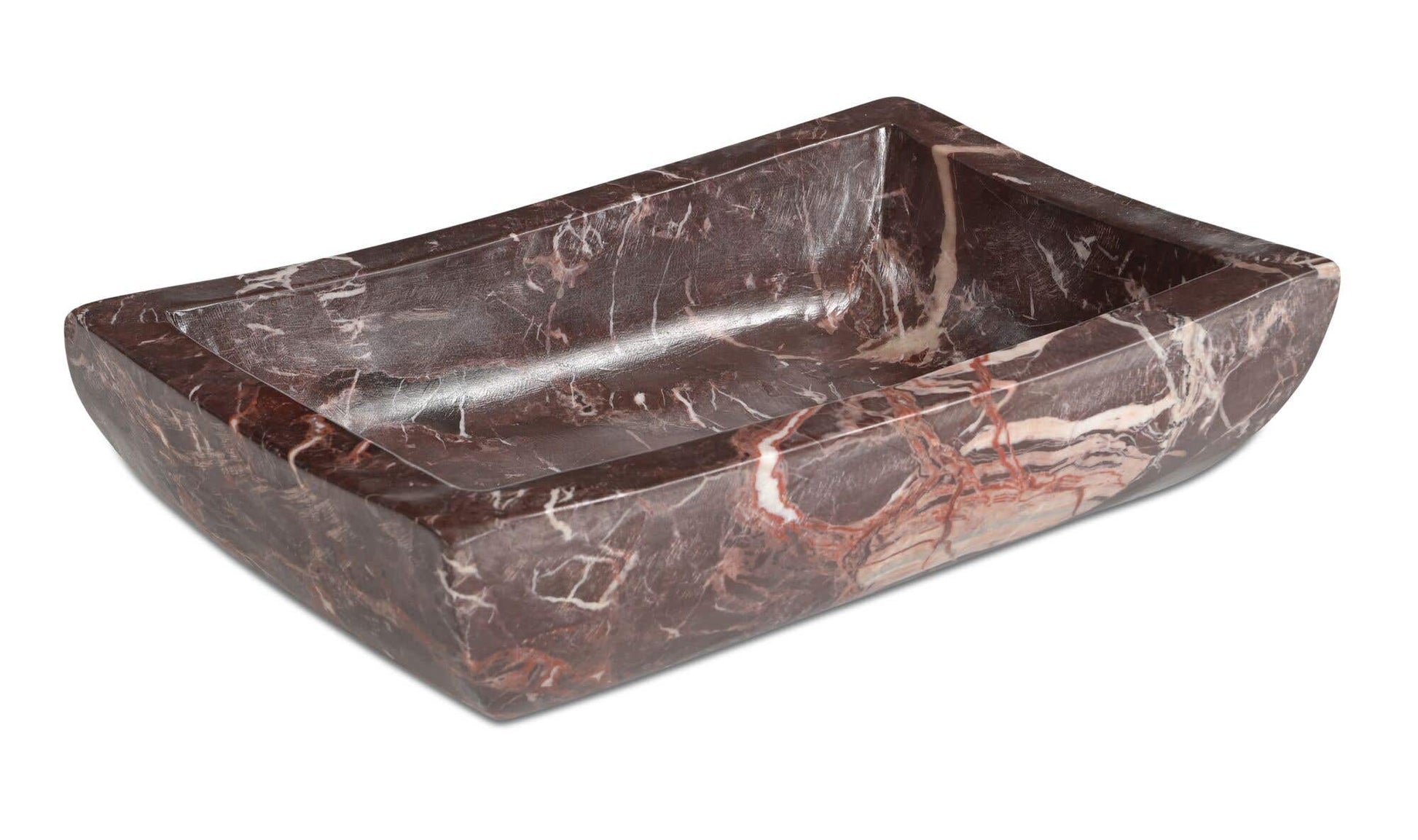 Piero Basin Deep Red Marble by Moe's Home Collection - view 8
